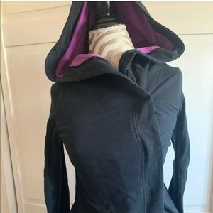 Lululemon Black Jacket Hoodie. Size 8